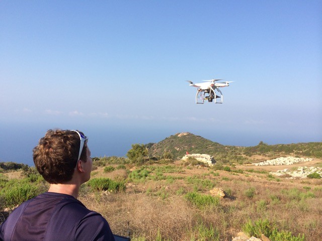 Man flying drone in Turkey.